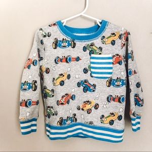 Mini Boden Dog Racecar Sweatshirt